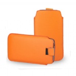Luxury Leather stay cord Case For Apple iphone 6 plus Orange style025