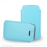 Luxury Leather stay cord Case For Apple iphone 6 plus Sky Blue  style030