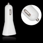 Dual USB Ports Car Charger with USB Cable for iPhone 5iPad Mini4iTouch 5 white Style007