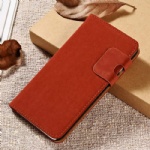 Soft Feel PU Leather Book Stand Case Red for iPhone 6 Plus  Style003
