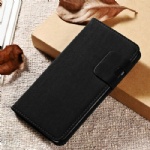 Soft Feel PU Leather Book Stand Case Black for iPhone 6 Plus  Style008